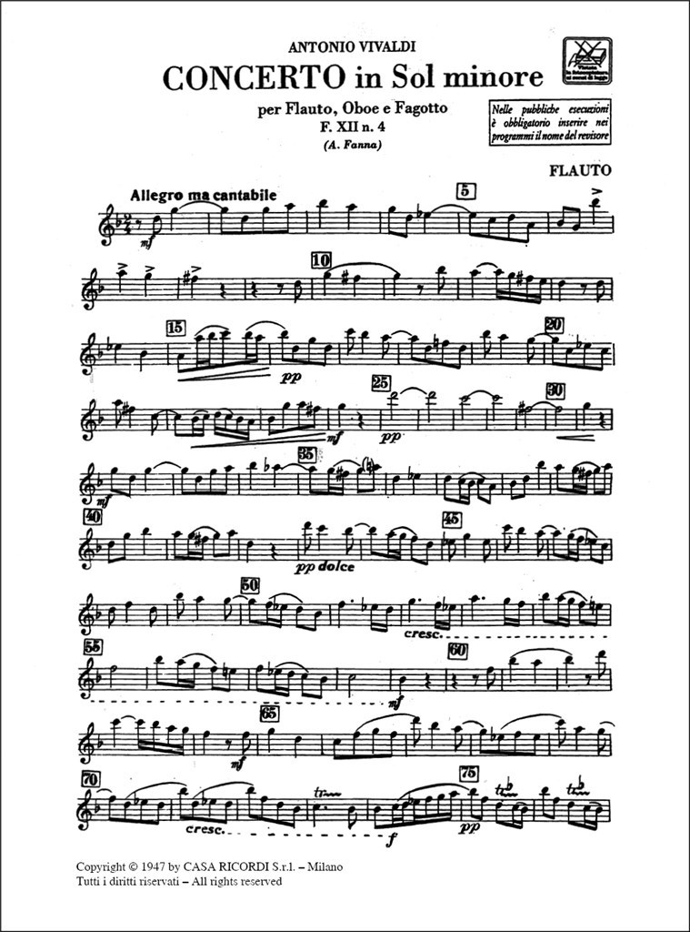 Concerti Per Strumenti Diversi E B.C.: